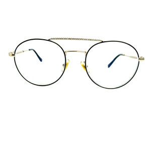 MIU MIU VMU 51R 1AB-1O1 Gold Eyeglasses Frmaes Full Rim 52-20 H19100